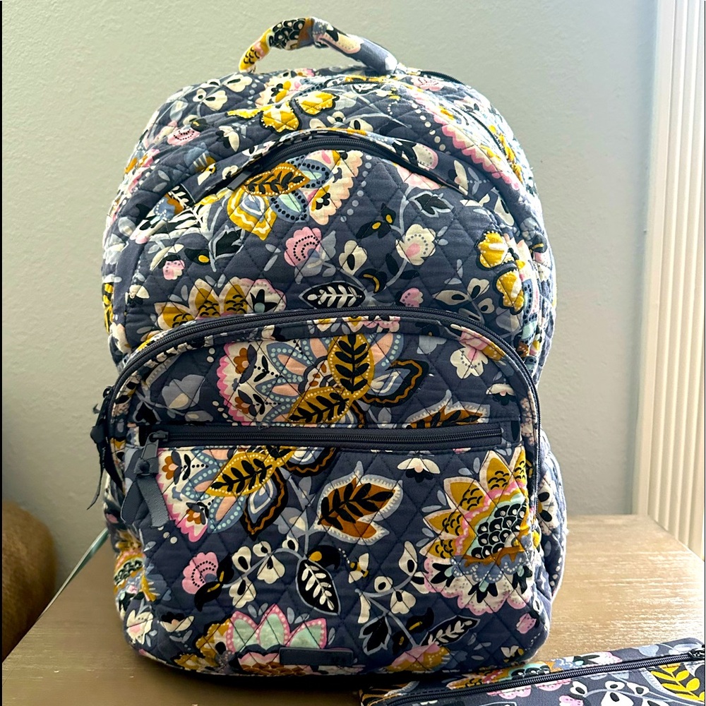 Vera Bradley backpack and pencil pouch